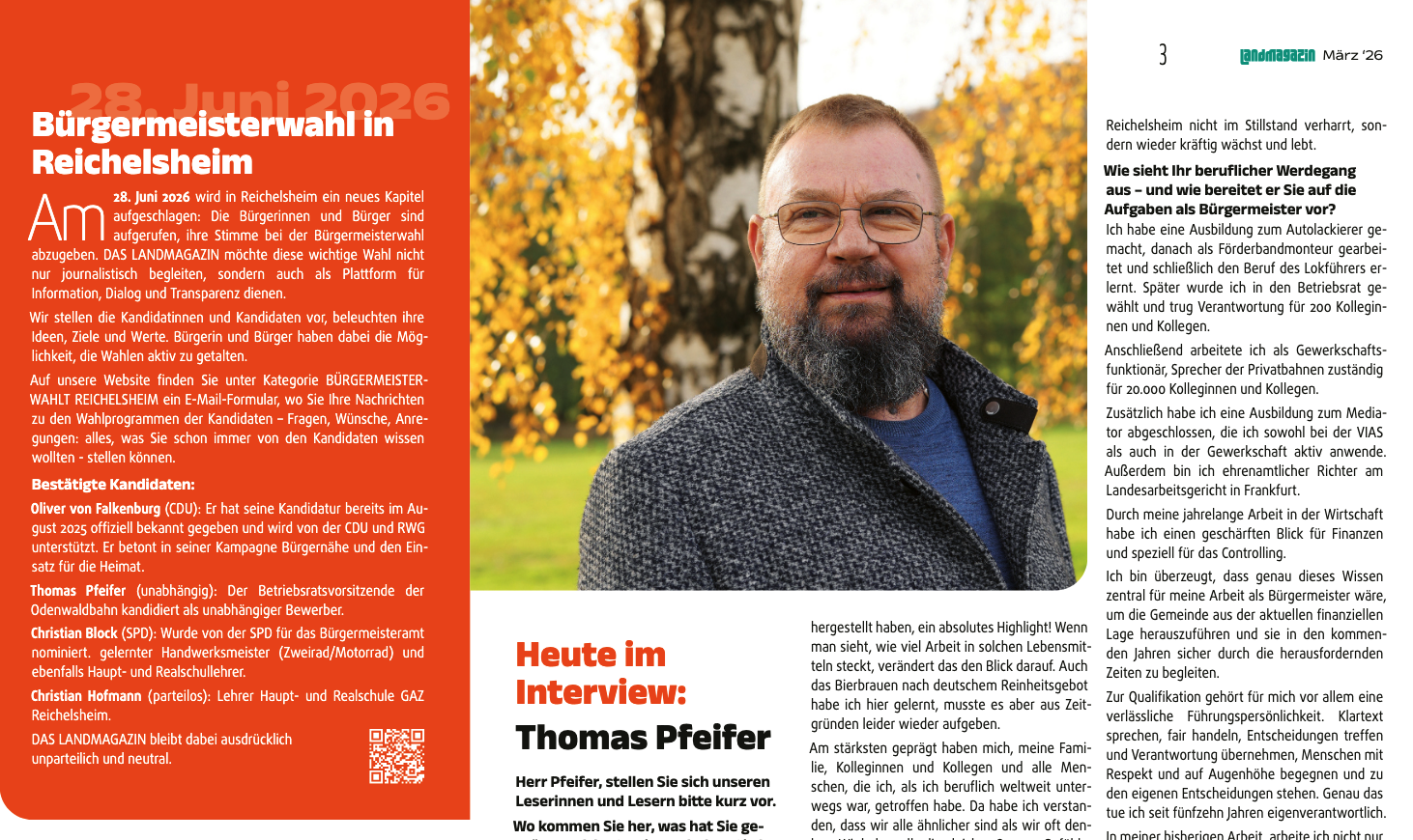 Thomas Pfeifer im Interview - Landmagazin